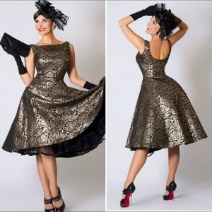 Tatyana Clothing Silver Rose Circle Dress Medium